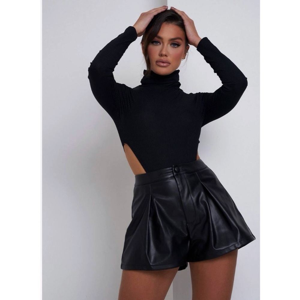 High-cut high neck bodysuit